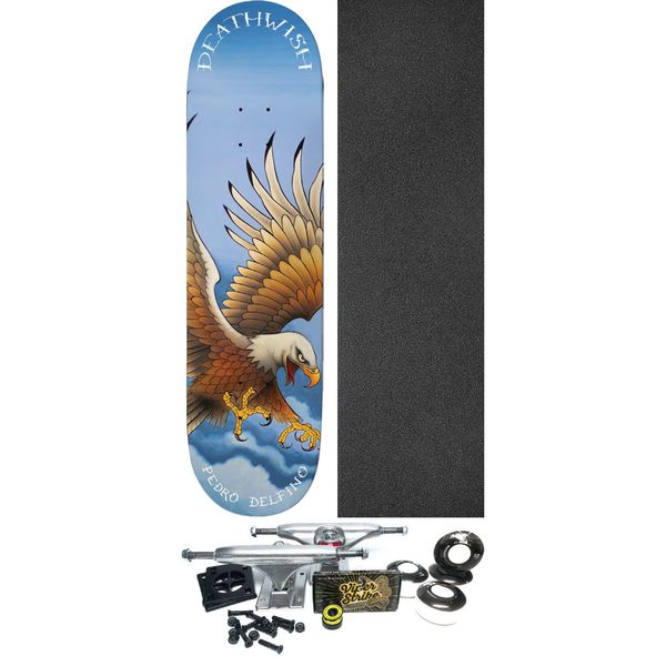 Deathwish Skateboards Pedro Delfino Spirit Animal Skateboard Deck - 8.5" x 32" - Complete Skateboard Bundle
